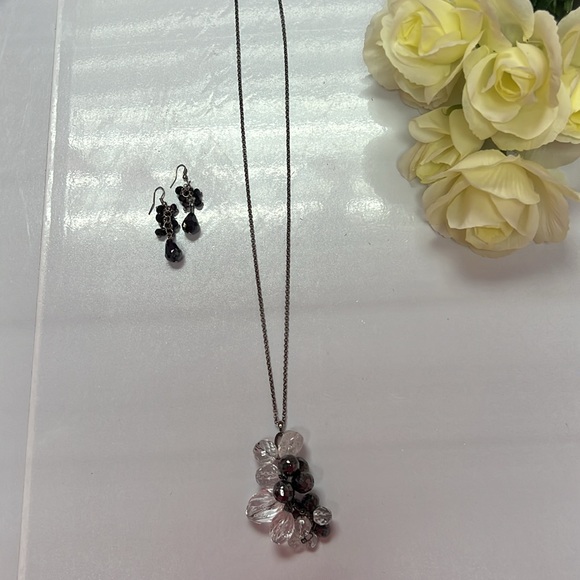 🖤WHITE HOUSE BLACK MARKET JEWELRY - NECKLACE & MATCHING EARRINGS - SPARKLES!💎 - Picture 9 of 14